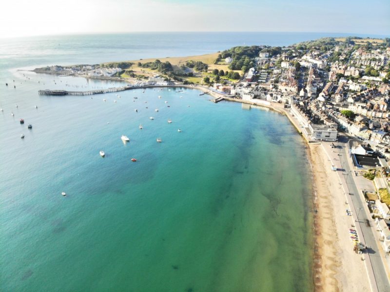 Swanage beach on the Dorset seaside